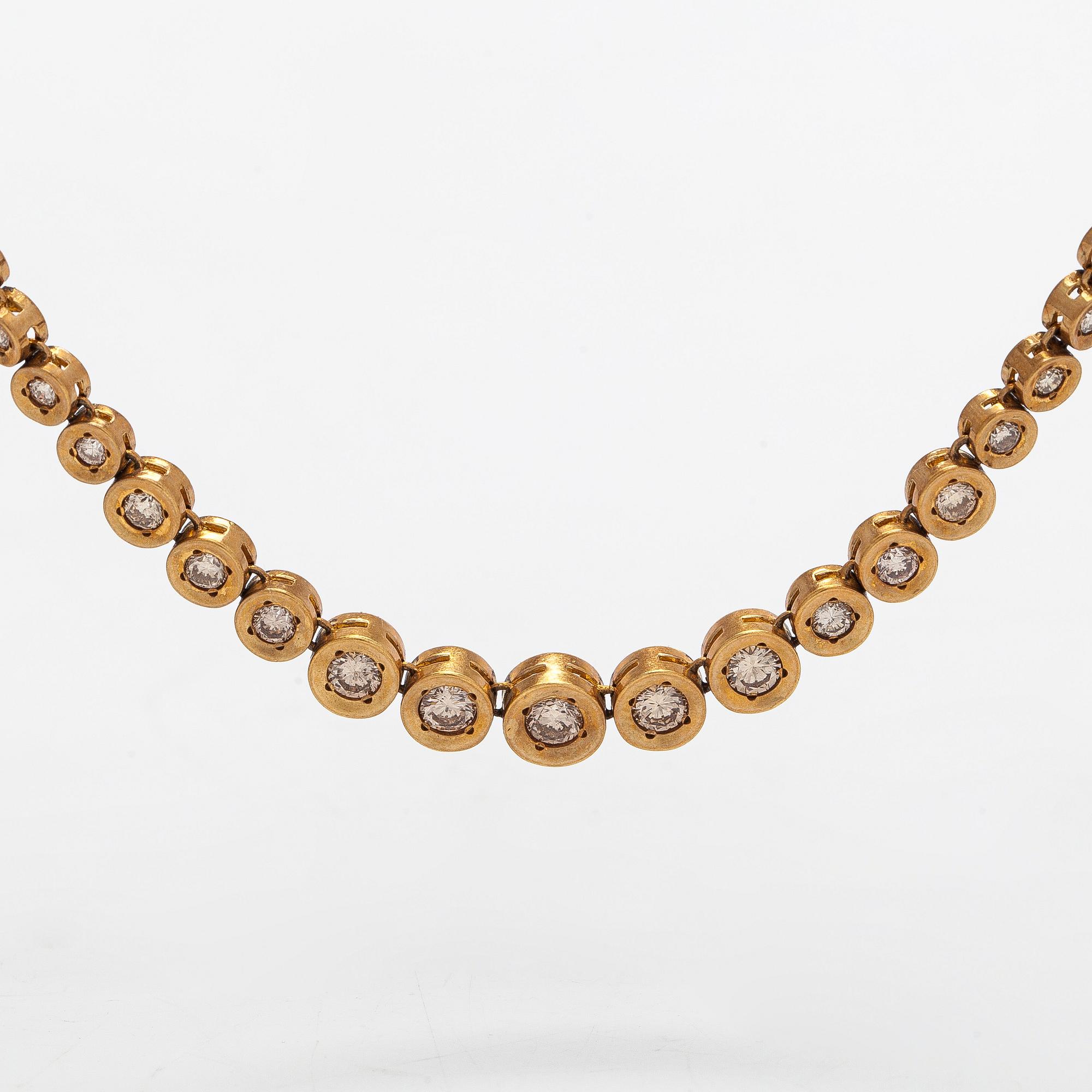 Collier, briljantslipade diamanter, 18K guld.