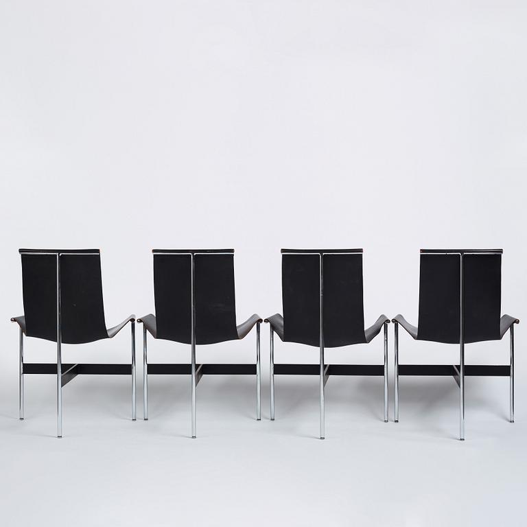 William Katavolos, Douglas Kelley & Ross Littell, 4 stolar modell "3LC T-Chair", Laverne International, USA, efter 1952.