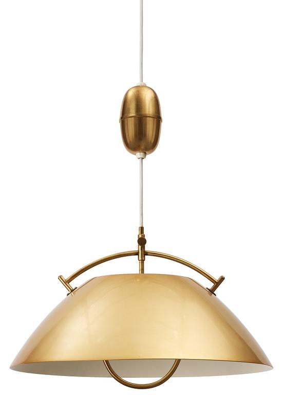 A Hans J Wegner brass ceiling lamp, Louis Poulsen, Denmark 1960's-70's.