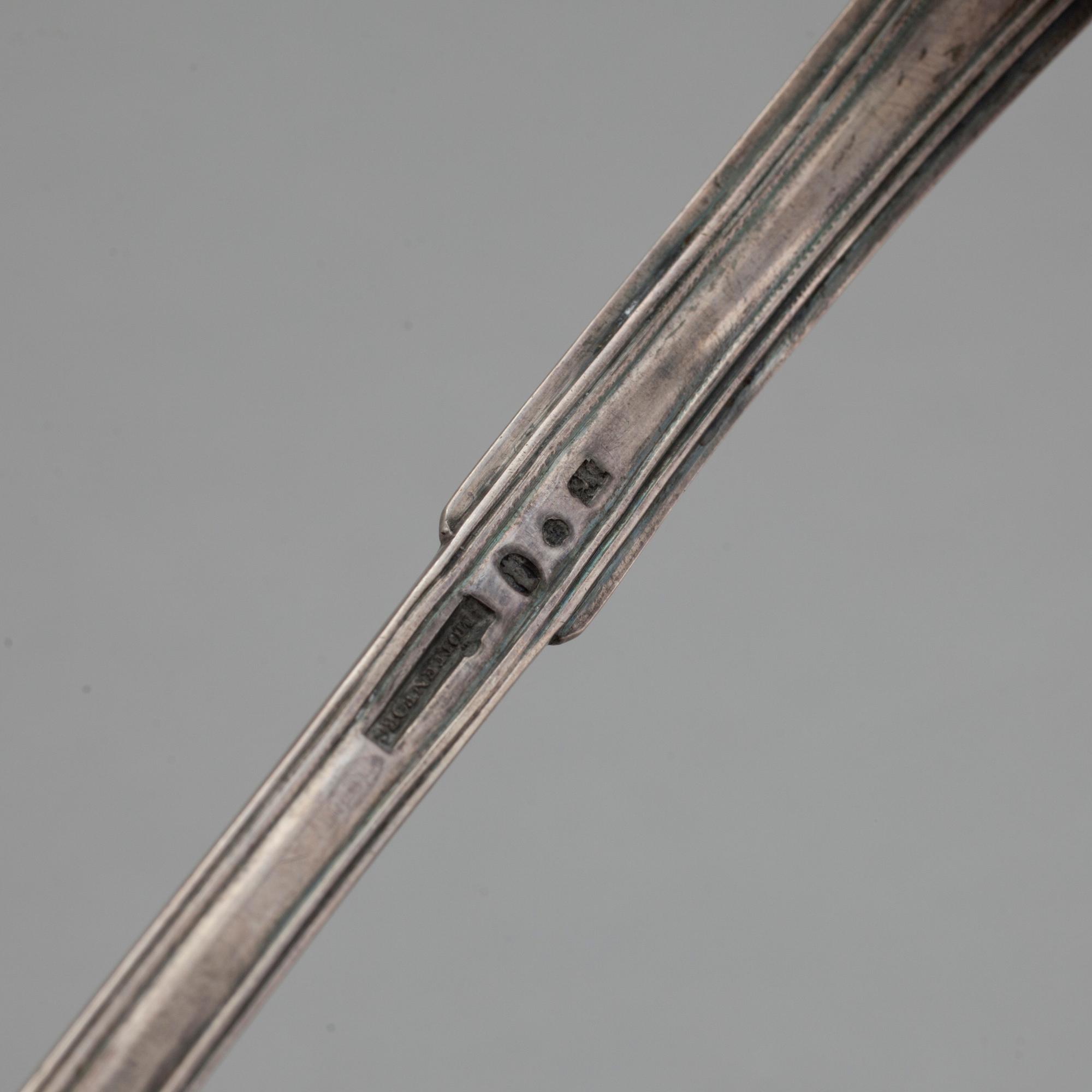 SOPPSLEV, silver, Gustaf Möllenborg, Stockholm, 1829. Vikt ca 223 gram.