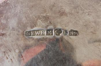 KANNA samt SOCKERSKÅL, silver, GEWE, Malmö, 1963.