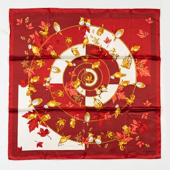 Cartier, a silk satin scarf.