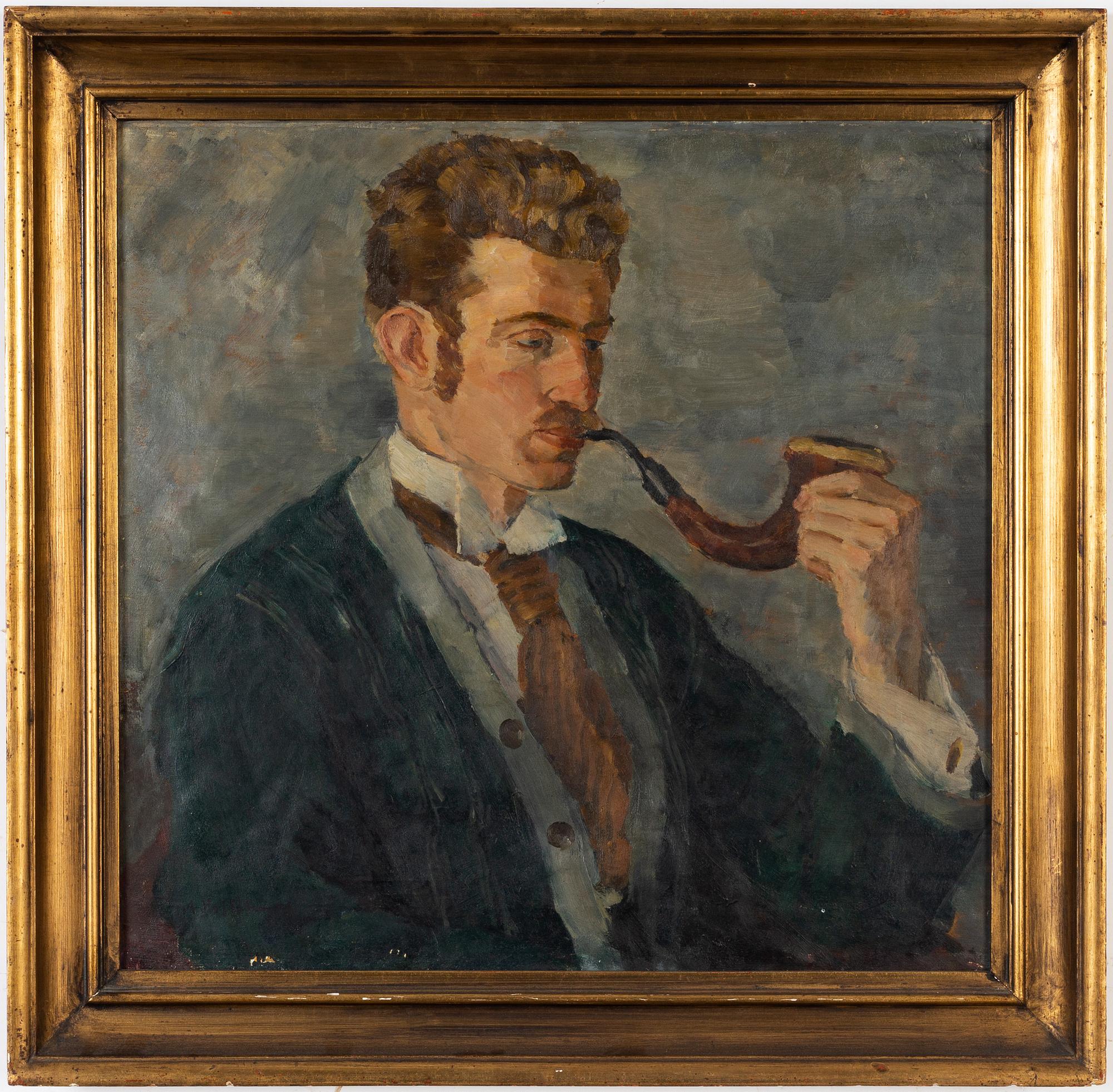 Albert Hoffsten, olja på duk, signerad.