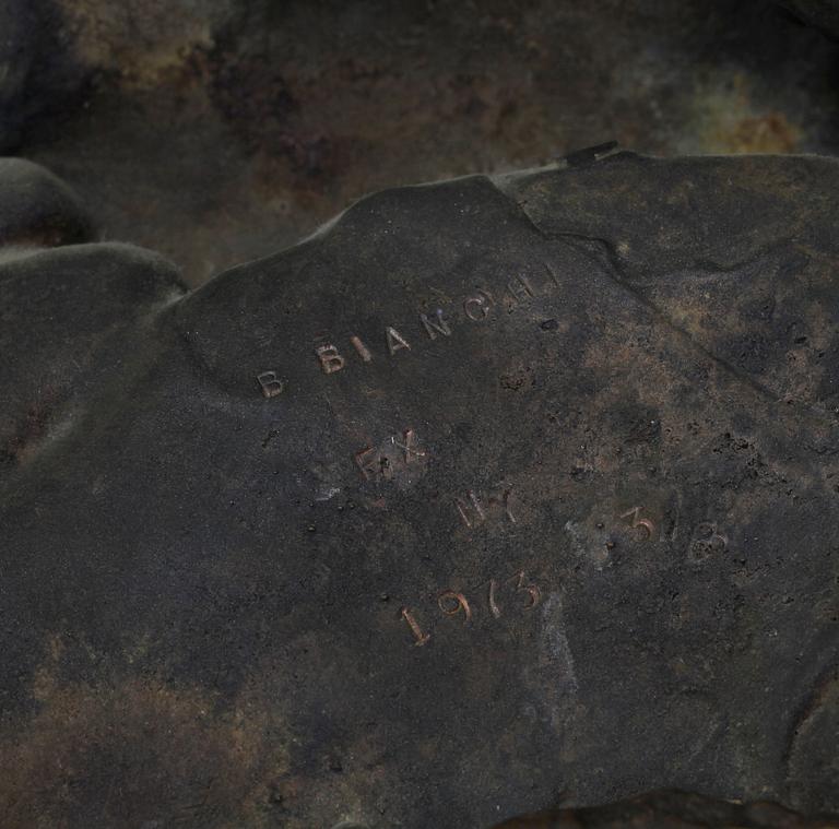 BEN BIANCHI, tillskriven, skulptur, brons. Stämpelsign, numr o dat 3/8, 1973.