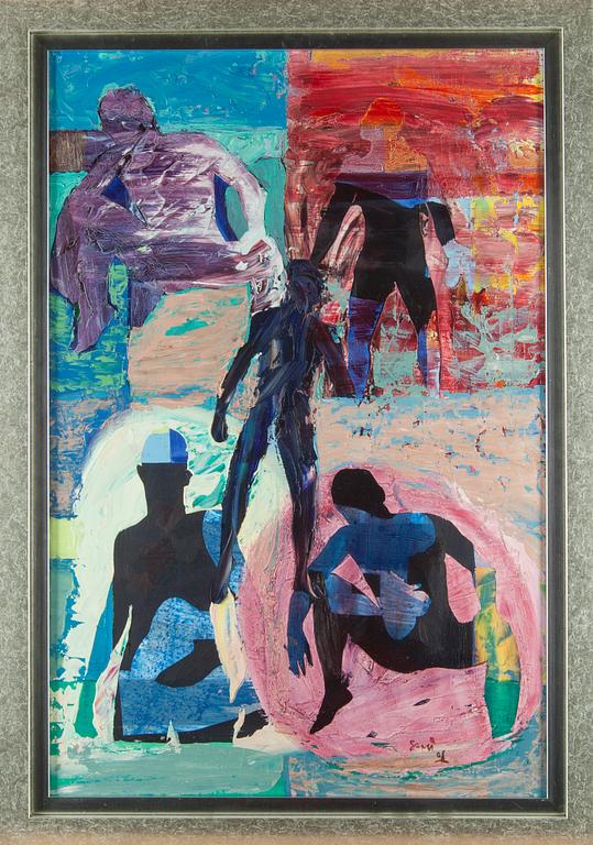 SAMI RINNE, olja på skiva, signerad och daterad 08.