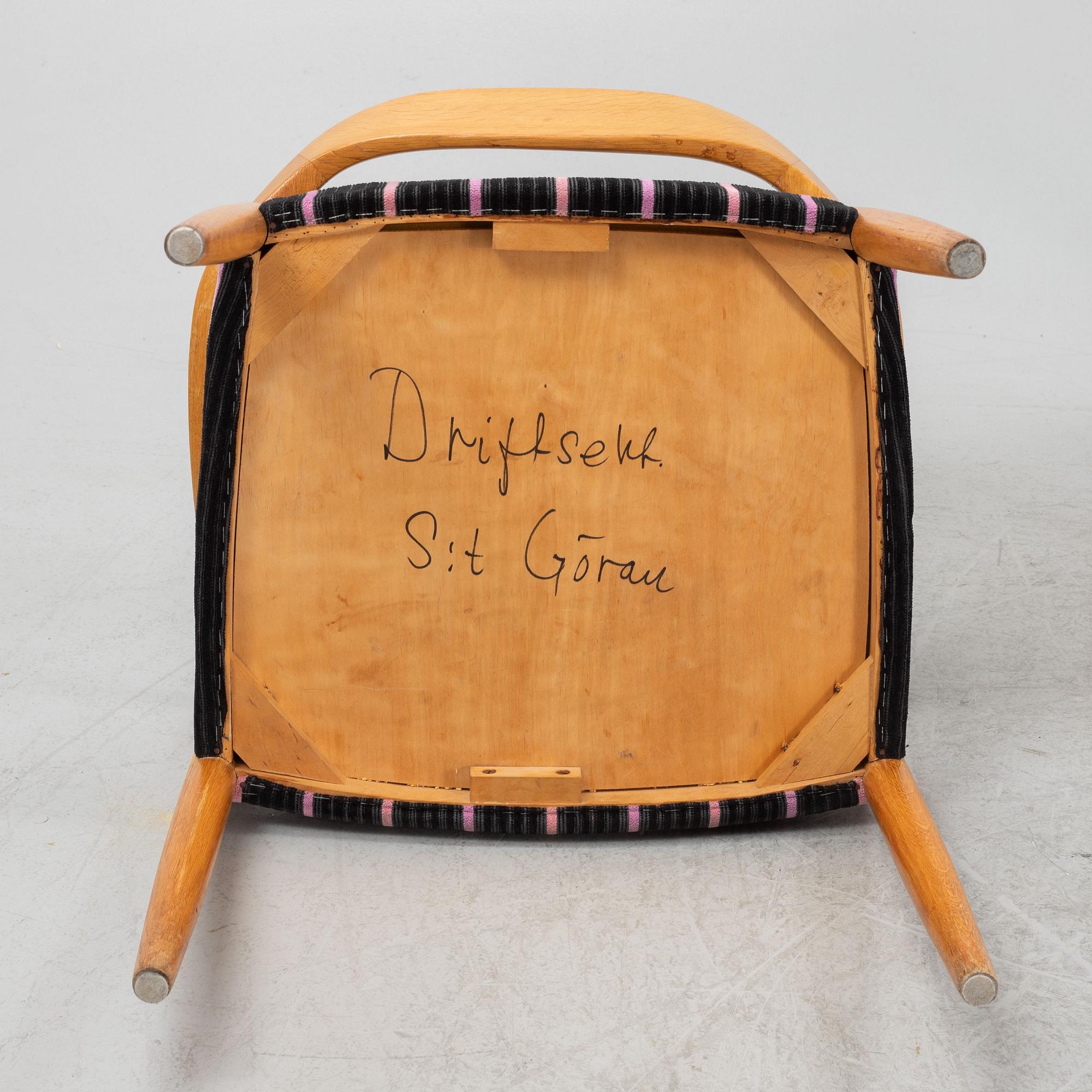 Karmstolar, 4 st, Sverige, 1960-tal.