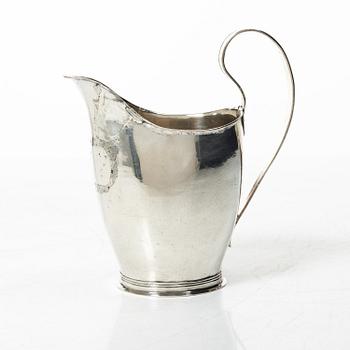 A Swedish 19th century silver creamer, mark of Nils Högrell, Stockholm 1823.