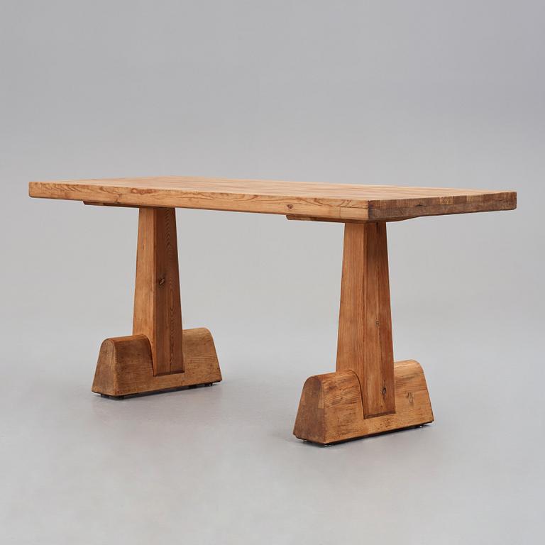 Axel Einar Hjorth, a stained pine "Utö" table, Nordiska Kompaniet 1930's.