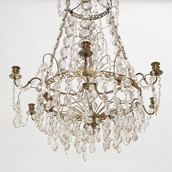 A Gustavian style chandelier, first half of the 20th Century.