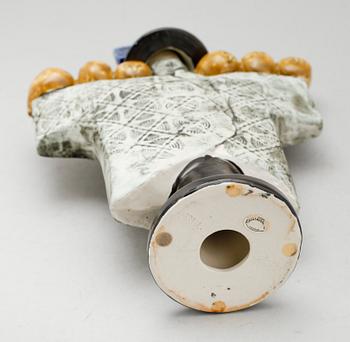 FIGUR, stengods, "Fågelskrämma", Lisa Larson, Gustavsberg, 1960-/1970-tal.