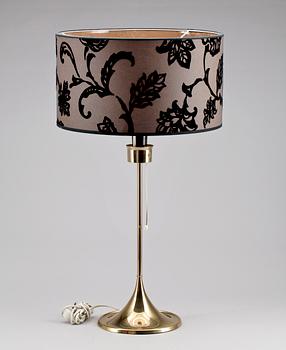 BORDSLAMPA, Bergboms, 1900-tal. Höjd 45/72 cm.