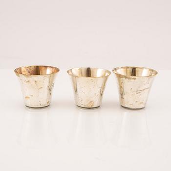 Punschmuggar 12 st silver MGAB Uppsala 1940/50-tal.