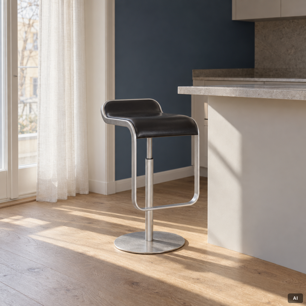Shin & Tomoko Azumi, a pair of 'Lem' bar stools, LaPalma, Italy.