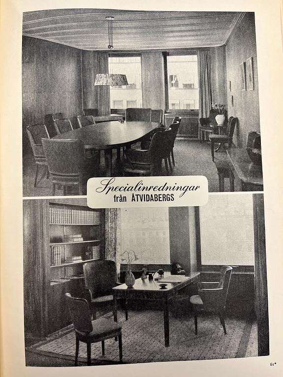 Carl Malmsten, a mahogany desk, Åtvidabergs Industrier, ca 1943.