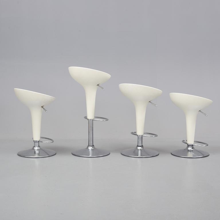 Four 'Bombo' bar stools by Stefano Giovannoni for Magis, 2000's.