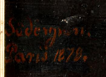 SOPHIE SÖDERGREN, olja på duk, signerad Paris 1878.