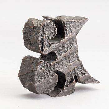 An signed and numbered bronze sculpture '23' by Carl Fredrik Reuterswärd.