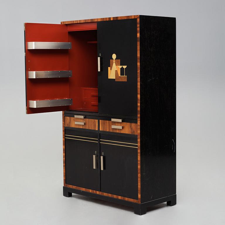 Sten Blomberg, an Art Déco bar cabinet, executed by David Blomberg, Sweden 1930's.