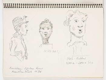 Lotte Laserstein, 4 skissböcker med blyertsteckningar.