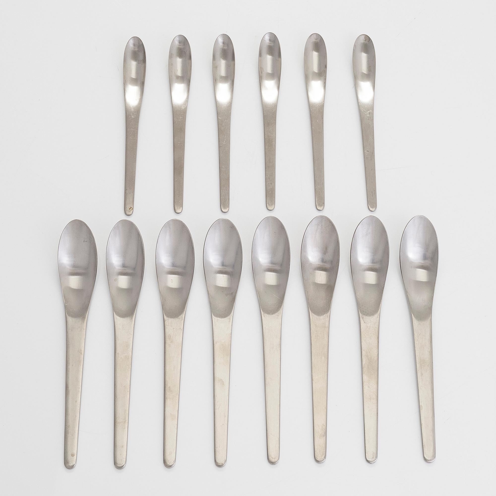 Arne Jacobsen, a 46 piece cutlery set  'AJ-bestick' A. Michelsen and Georg Jensen, Denmark.