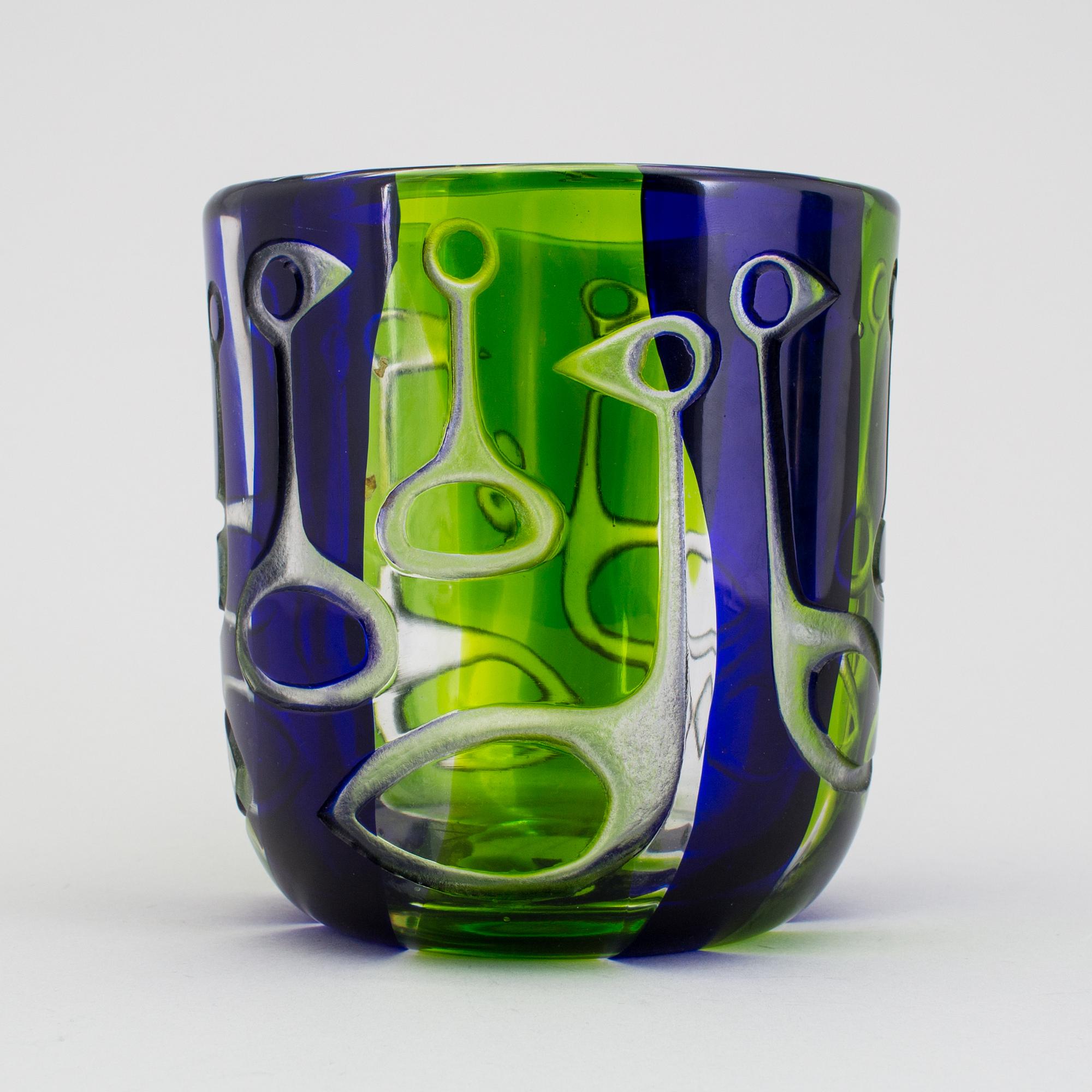 VICKE LINDSTRAND, vas i glas, Kosta 1960-tal.