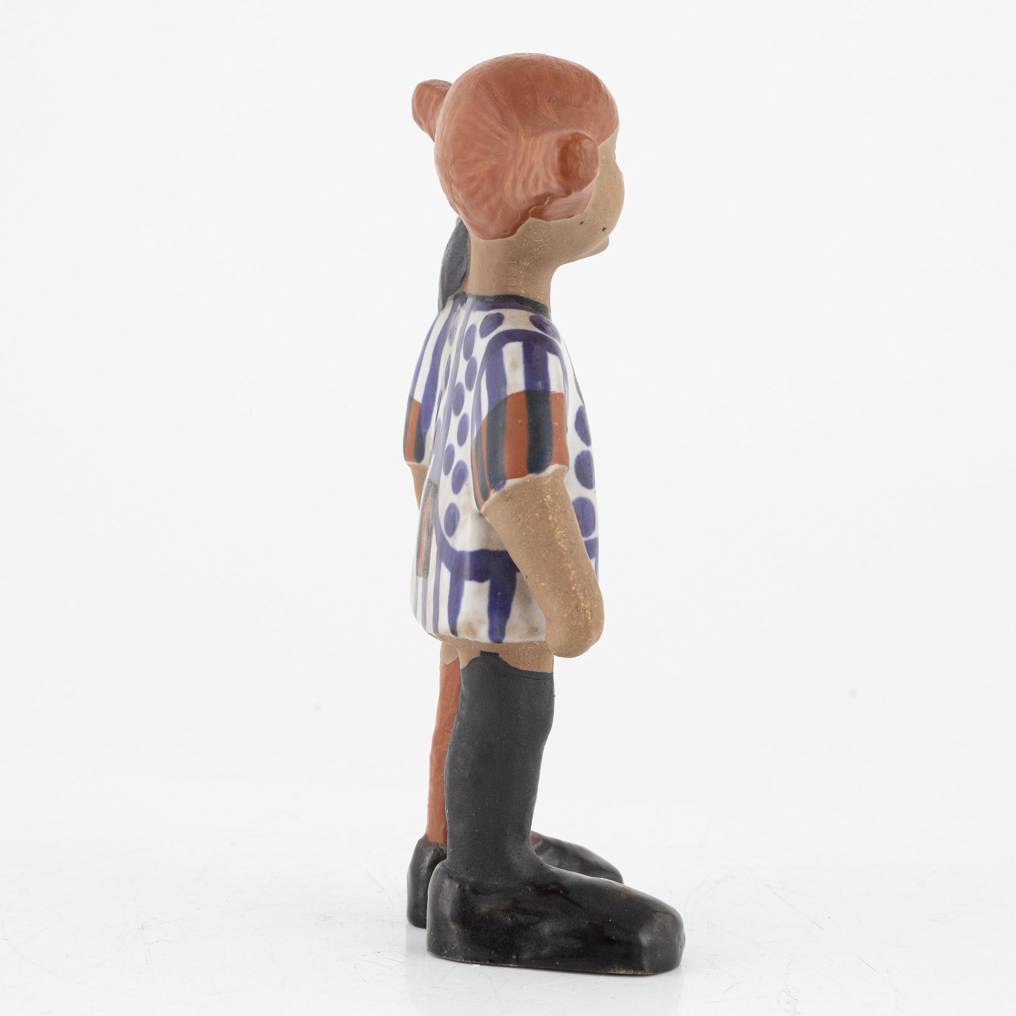 Lisa Larson, figurin, stengods, "Pippi Långstrump", Gustavsberg.
