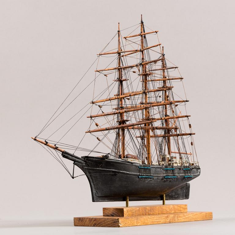 MODELLSKEPP, Amerikansk Rigg. Enligt påskrift bygg 1880 och renoverad 2015.