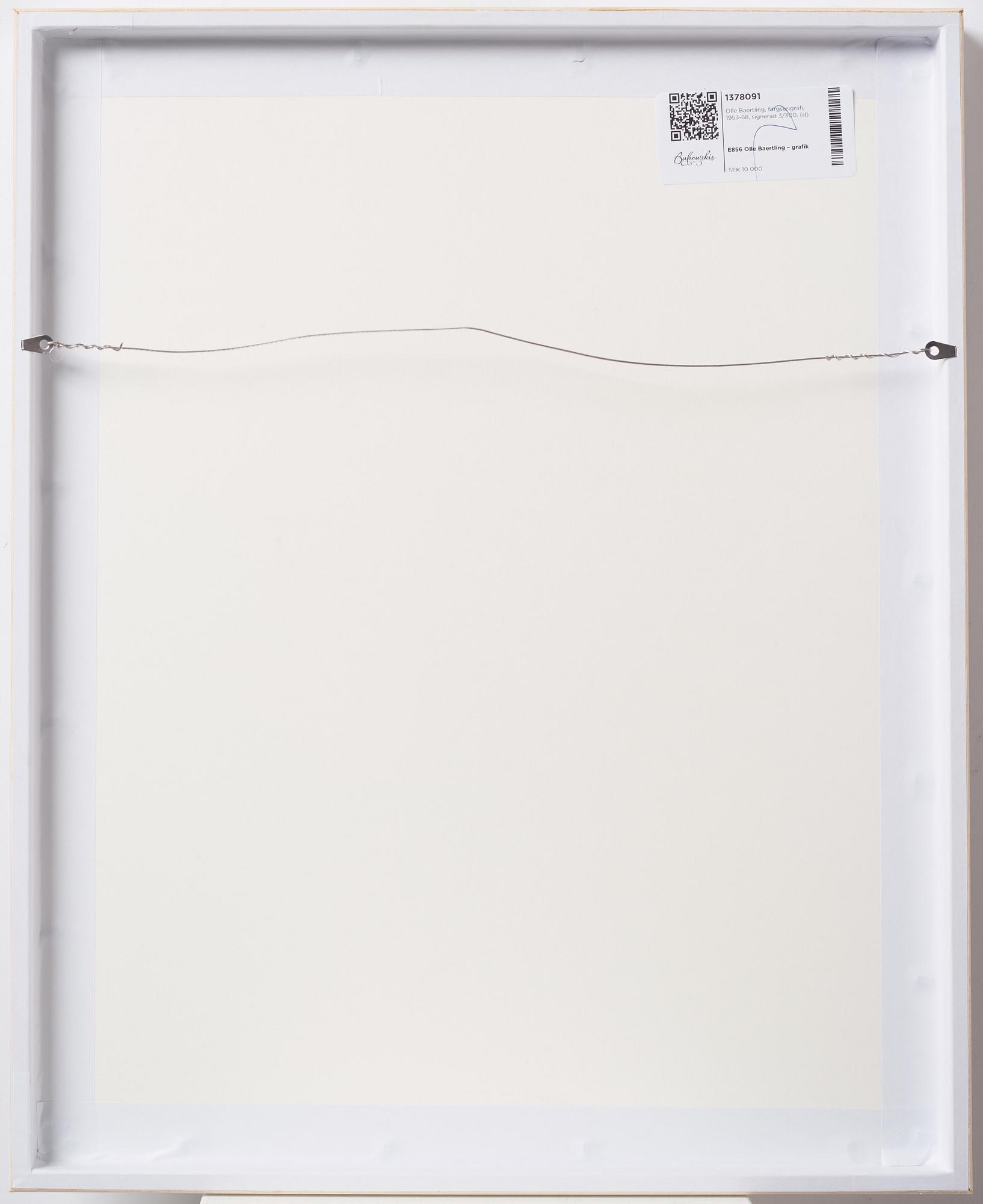 Olle Baertling, silkscreen in colours, 1953-68, signed 3/300.