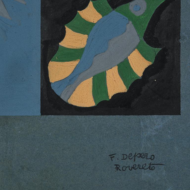 Fortunato Depero, "Composizione di tre pesci".