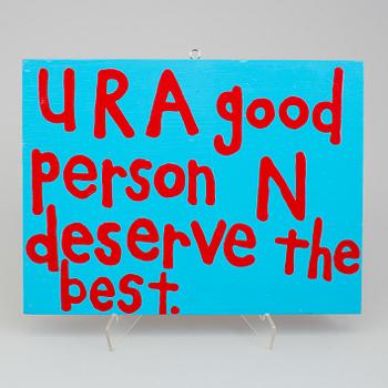 CARY S LEIBOWITZ, acrylic on wood, signed and dated 1996 on verso.