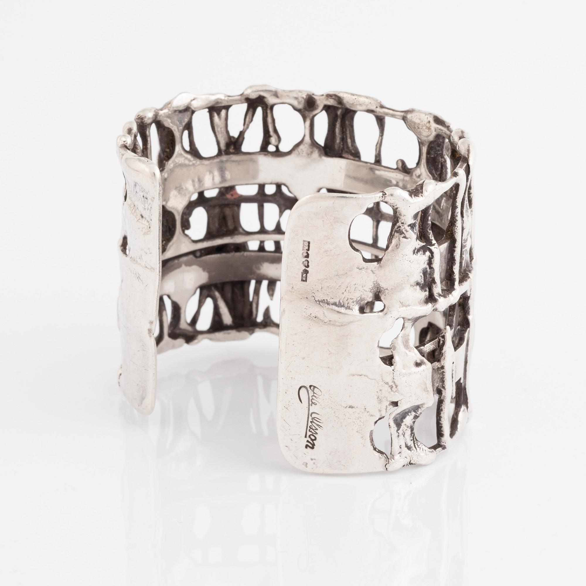 Olle Ohlsson, bangle and brooch, silver.
