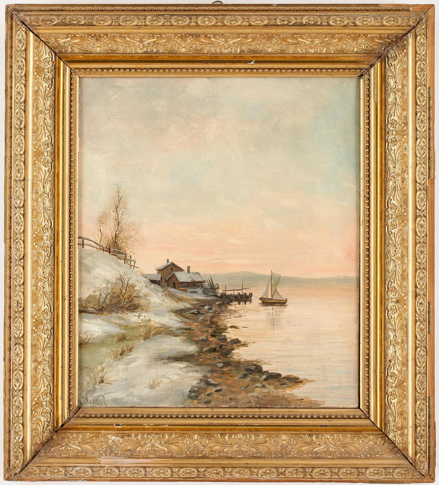 HERMAN WESSEL. Olja på duk. Signerad.