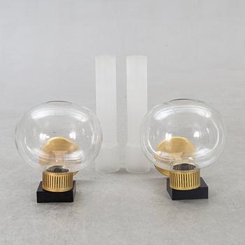 Wall lamps, a pair, 1930s-40s.