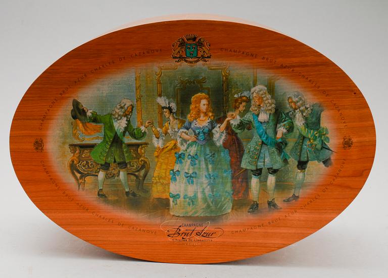 CHAMPAGNESCHATULL, Champagne Brut Azur, 1900-talets andra hälft.