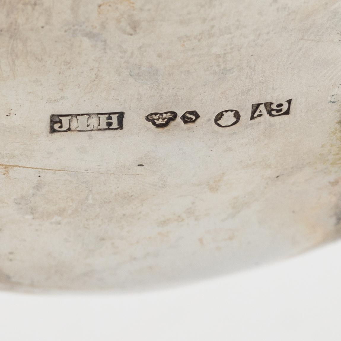 A three piece silver coffee set by Hultman A/B J L, Stockholm.