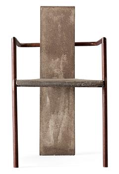 A Jonas Bohlin 'Concrete' chair by Källemo, Sweden early 1980's.