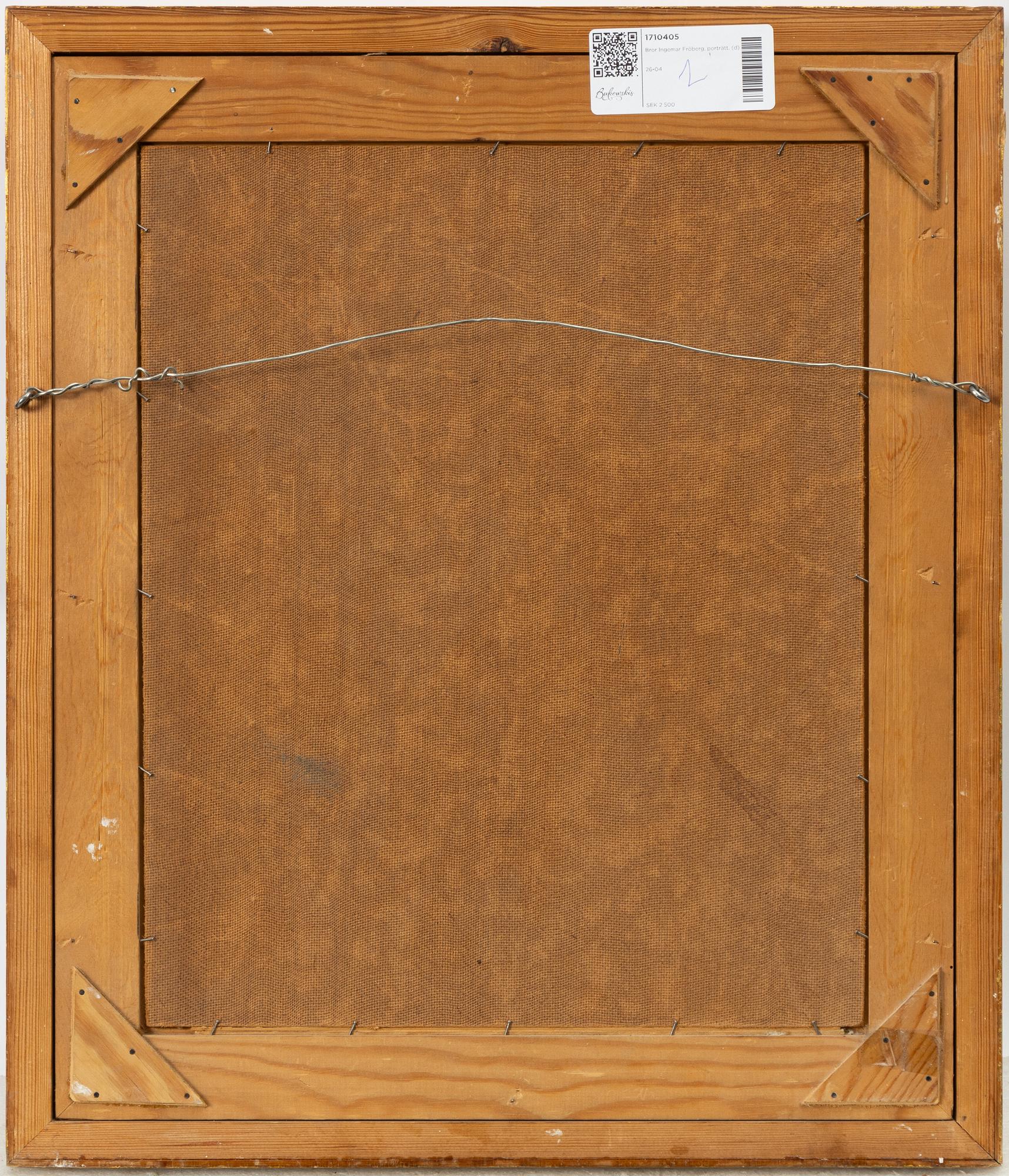 Bror Ingemar Fröberg, Porträtt i halvprofil.