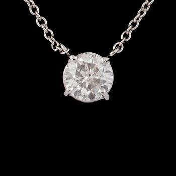 COLLIER, 18k vitguld med briljantslipad diamant, 0.85 ct. Vikt 2 g.