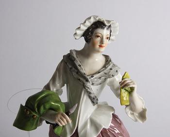 FIGURIN, porslin, Meissen, 18/1900-tal.