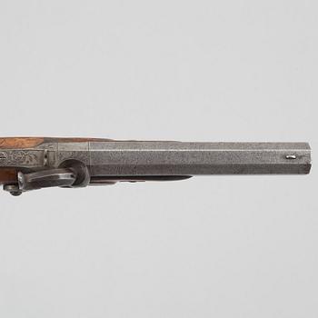 Percussion pistols, a pair, 1850s, Belgium.