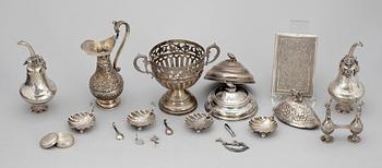 PARTI SILVER, 13 delar, Egypten, 1900-tal, vikt ca 1034g.