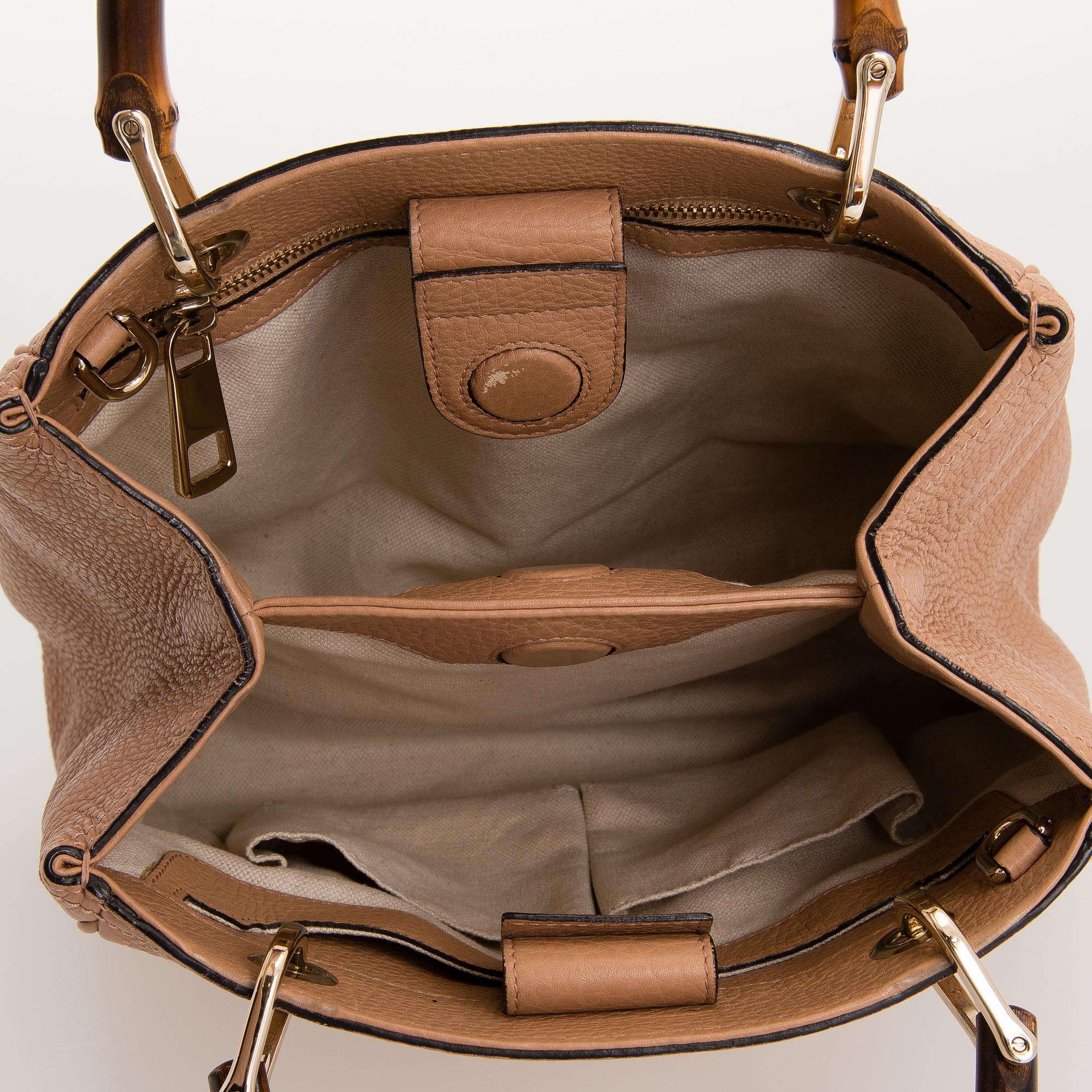 GUCCI, väska, "Small Bamboo leather shopper".
