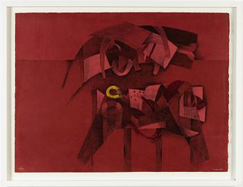Fernando de Szyszlo Valdelomar, etching in colours, signed 67/99.