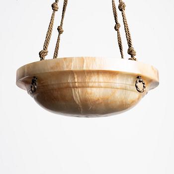 An alabaster ceiling lamp, 1920s.