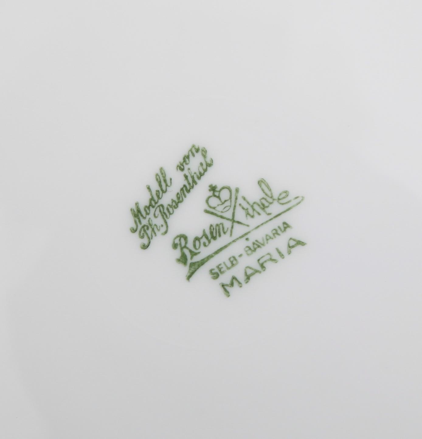 MATSERVIS, 74 delar, porslin, "Maria", Rosenthal, 1900-talets mitt.