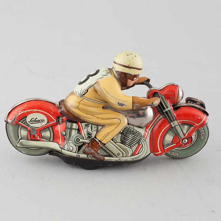 LEKSAK, Schuco Sport motorcykel, Tyskland, 1930/40-tal.