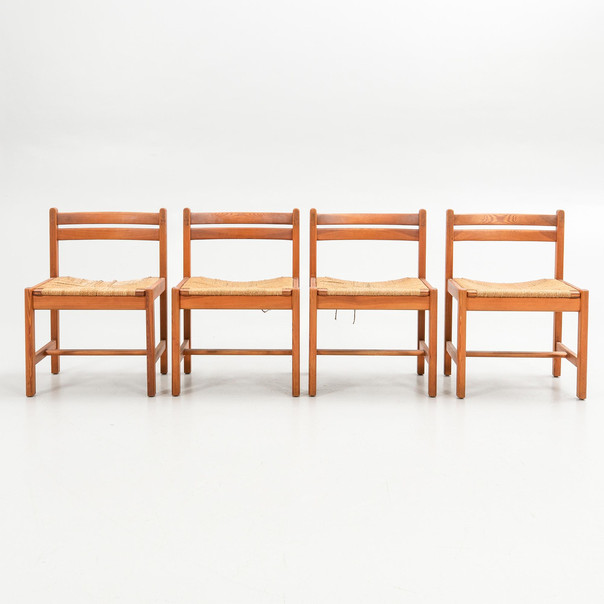 Børge Mogensen, Chairs 4 pcs. "Asserbo", Karl Andersson and Sons, second half of the 20th century.