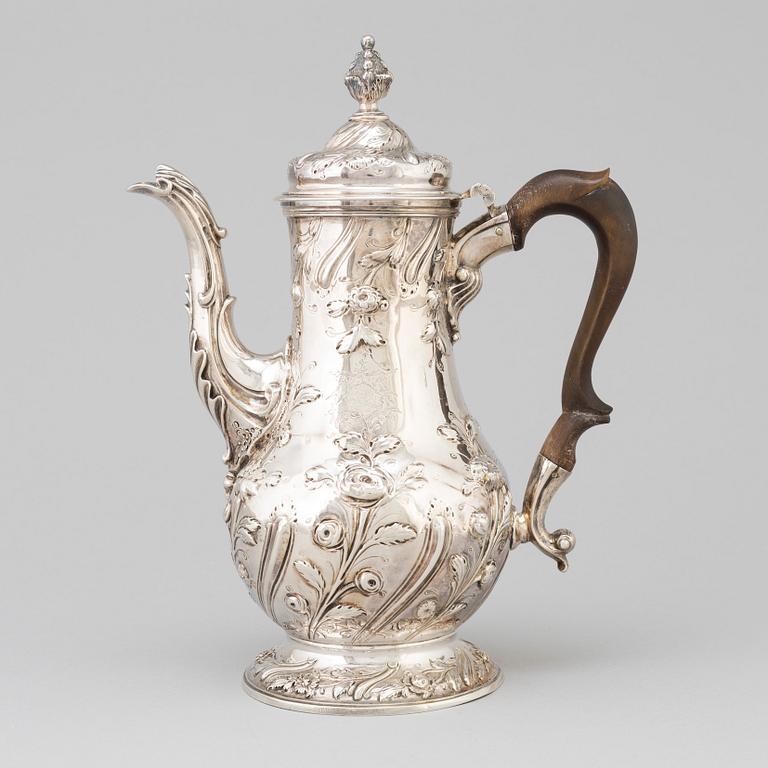 Benjamin Gignac, kaffekanna, silver, London 1763.