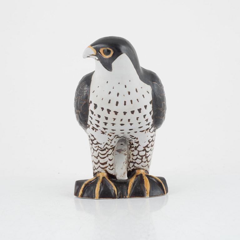 Lisa Larson, a figurine of a peregrine falcon, for Nordiska Kompaniet in cooperation with WWF, Gustavsberg.