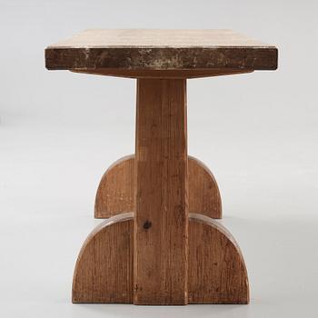 An Axel Einar Hjorth stained pine dining set 'Sandhamn', Nordiska Kompaniet, Sweden 1931-33.